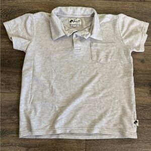 Boys' Striped Polo Shirt - Gray